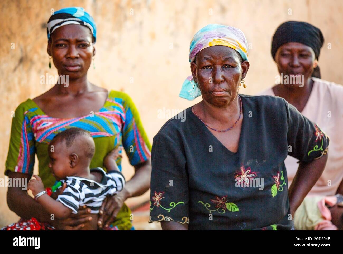 Portrait d'un village d'Afrique de l'Ouest femmes ca. 21 février 2018 Banque D'Images