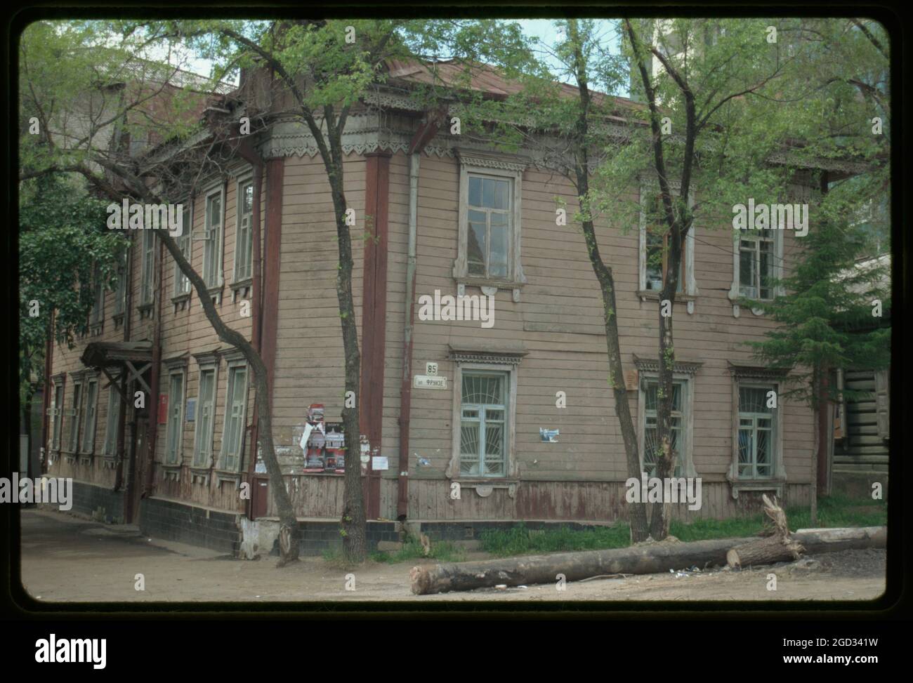 Maison (Frunze Street 85), (vers 1910), Khabarovsk, Russie; 2002 Banque D'Images
