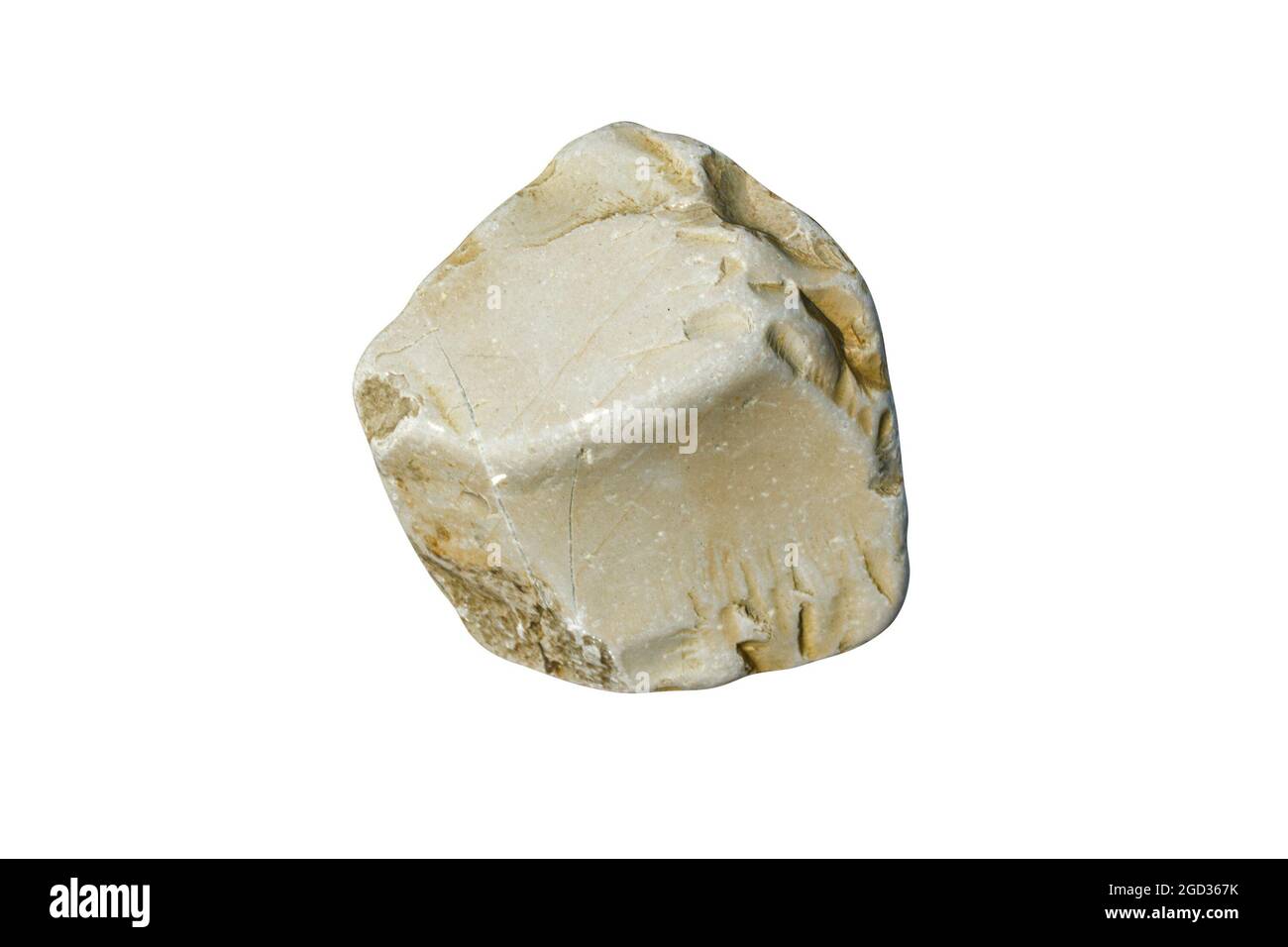 pierre de mer naturelle isolée sur fond blanc. galets pour le design. Photo de haute qualité Banque D'Images