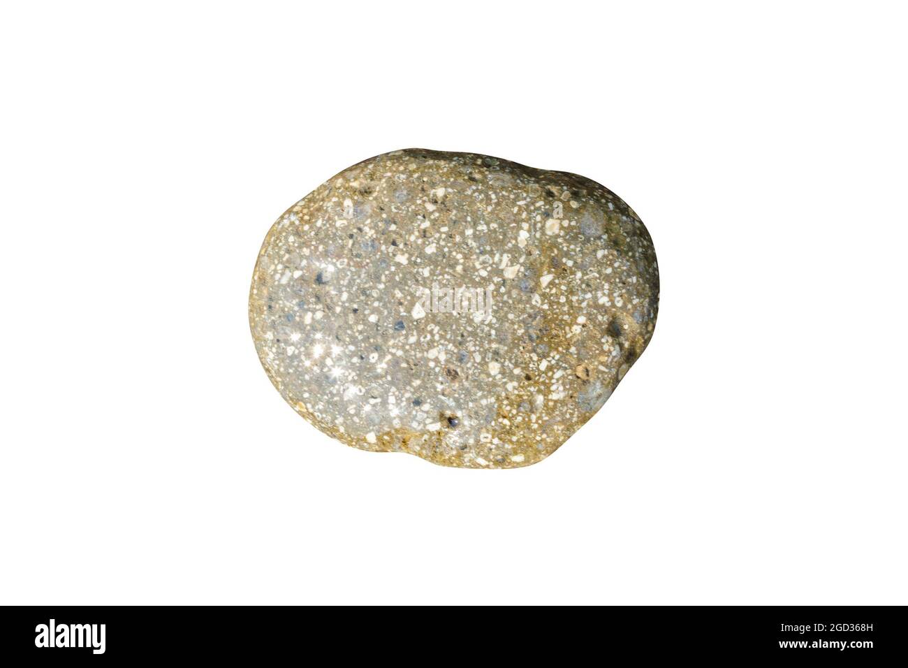 pierre de mer naturelle isolée sur fond blanc. galets pour le design. Photo de haute qualité Banque D'Images