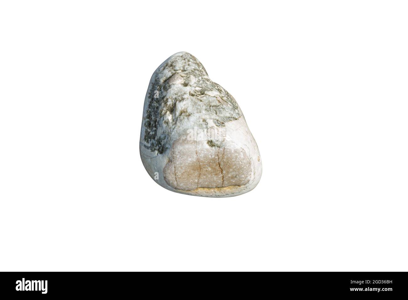 pierre de mer naturelle isolée sur fond blanc. galets pour le design. Photo de haute qualité Banque D'Images