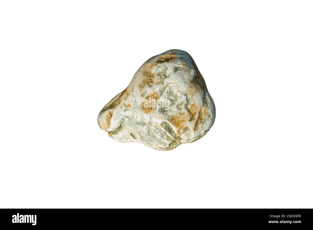 pierre de mer naturelle isolée sur fond blanc. galets pour le design. Photo de haute qualité Banque D'Images