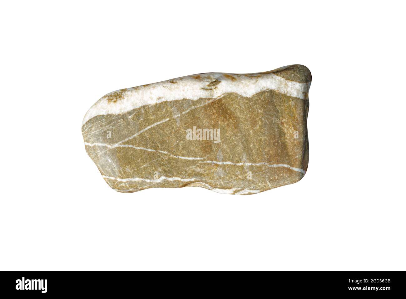 pierre de mer naturelle isolée sur fond blanc. galets pour le design. Photo de haute qualité Banque D'Images