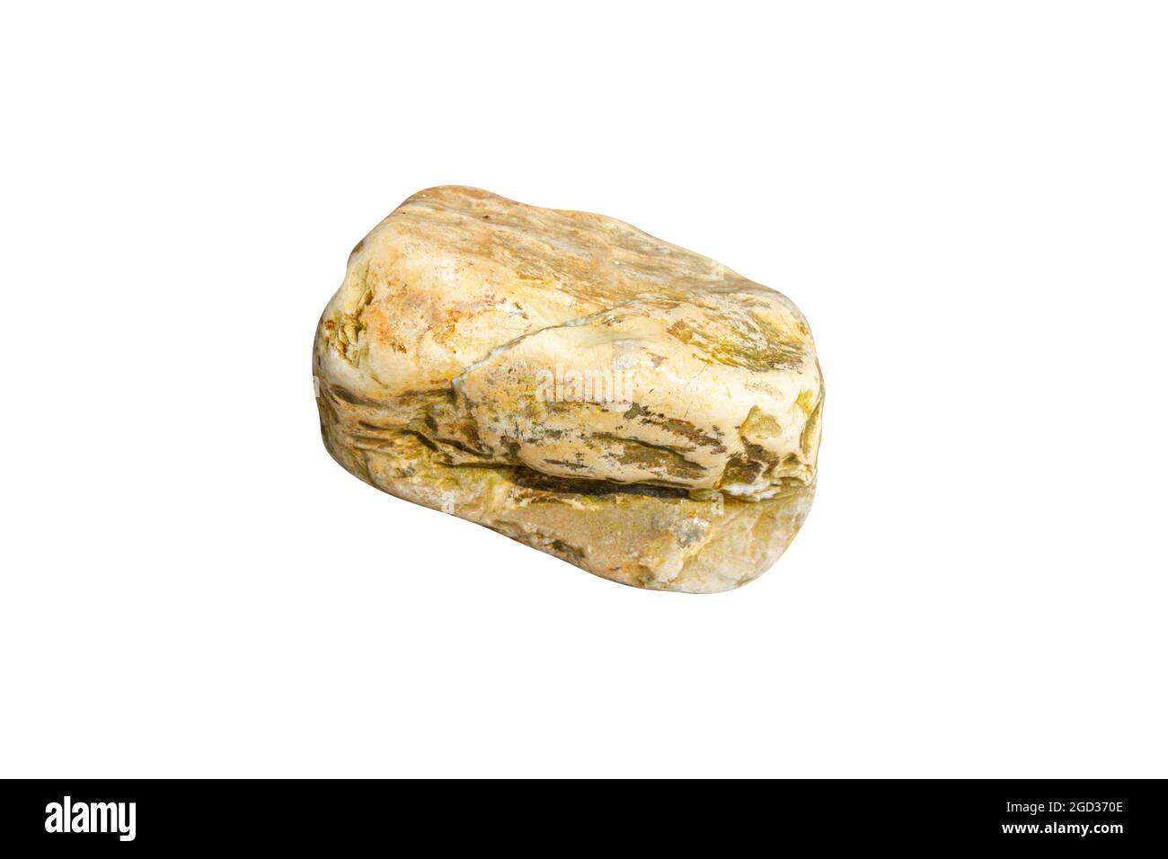 pierre de mer naturelle isolée sur fond blanc. galets pour le design. Photo de haute qualité Banque D'Images