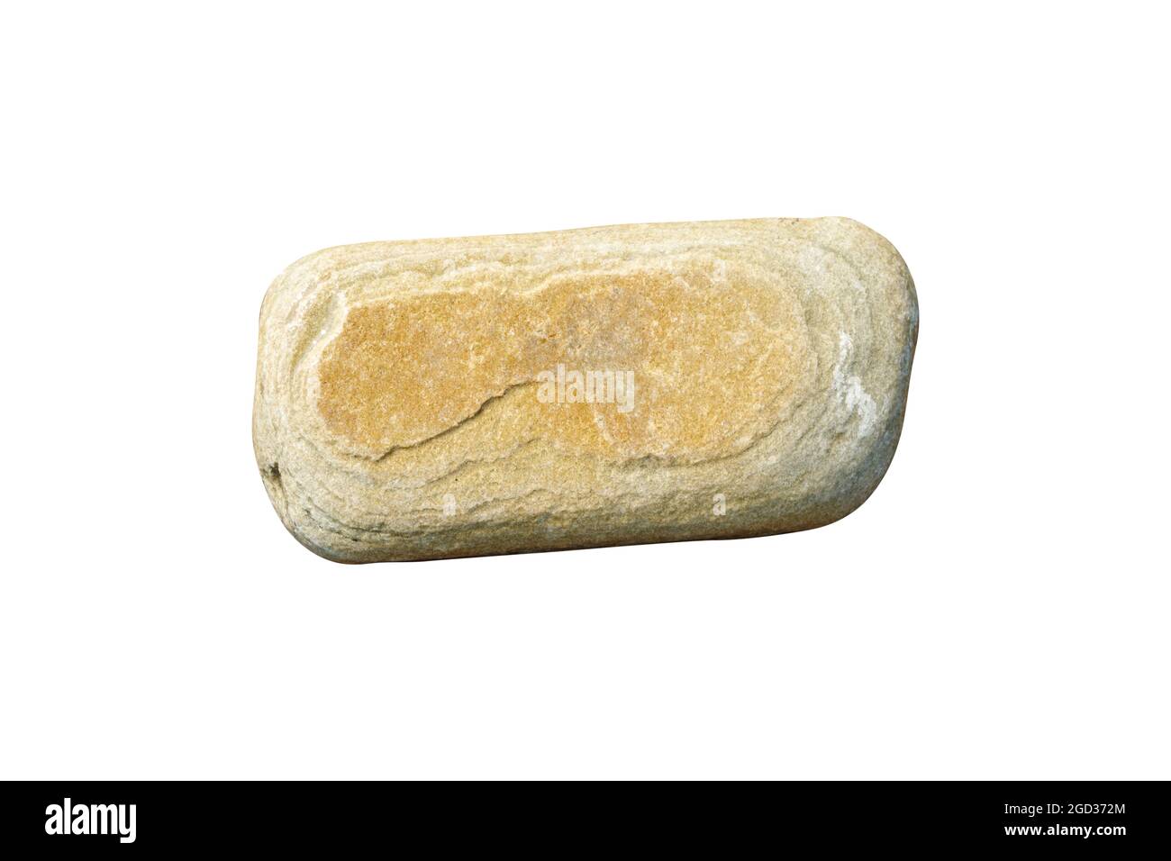 pierre de mer naturelle isolée sur fond blanc. galets pour le design. Photo de haute qualité Banque D'Images