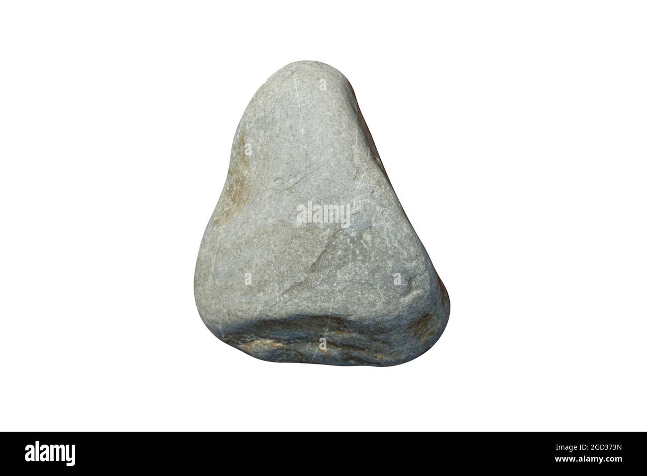 pierre de mer naturelle isolée sur fond blanc. galets pour le design. Photo de haute qualité Banque D'Images