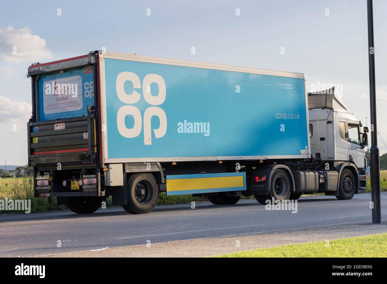 Co-Op HGV, camion sur l'A2 London Greenwich England UK Banque D'Images