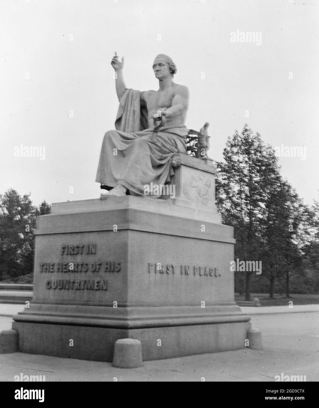 Statue de George Washington environ entre 1918 et 1920 Banque D'Images