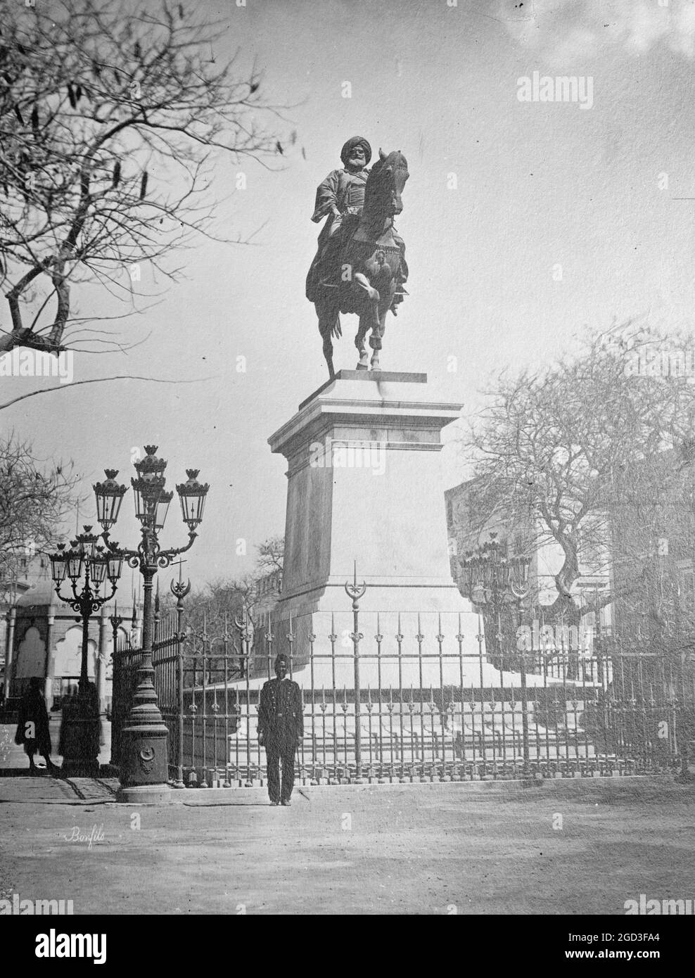 Statue de Mehemet Ali à Alexandrie, [Eqypt] entre 1910 et 1926 Banque D'Images