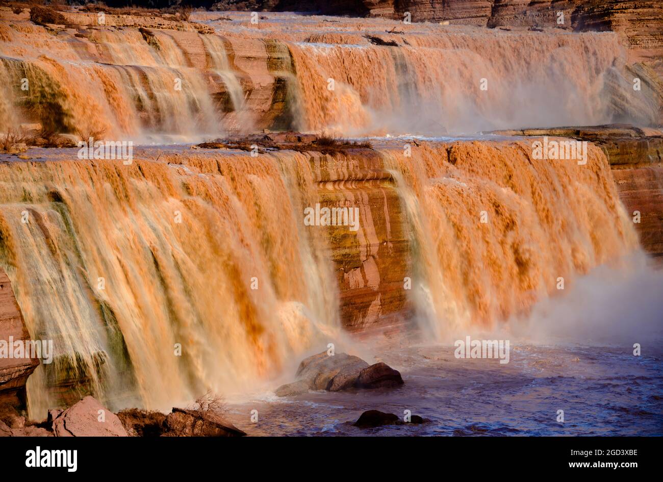 Grand Falls sur le fleuve Little Colorado Banque D'Images