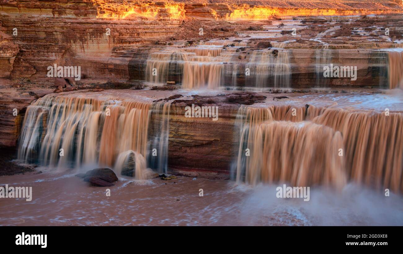 Grand Falls sur le fleuve Little Colorado Banque D'Images