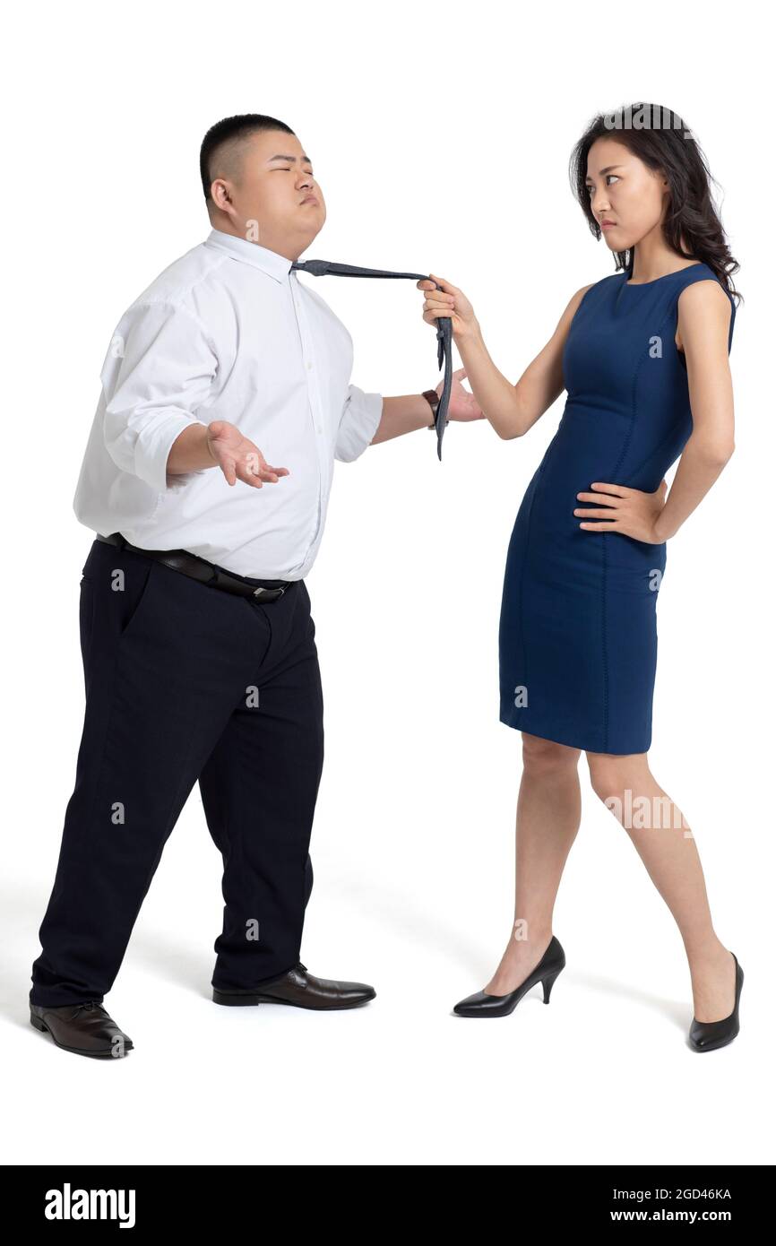 Les gens d'affaires en conflit Banque D'Images