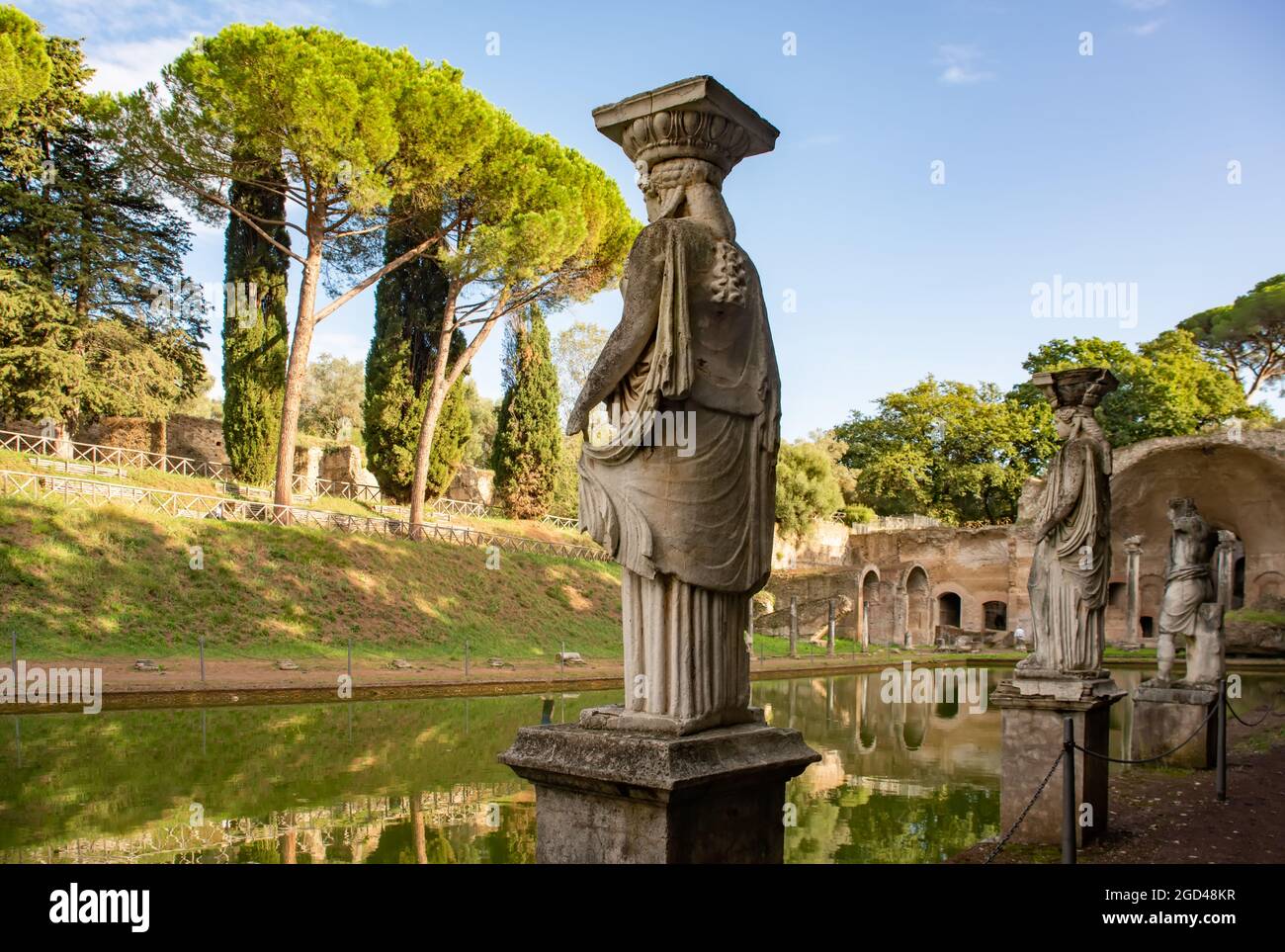 Complexe archéologique romain Villa Adriana à Tivoli, Italie Banque D'Images