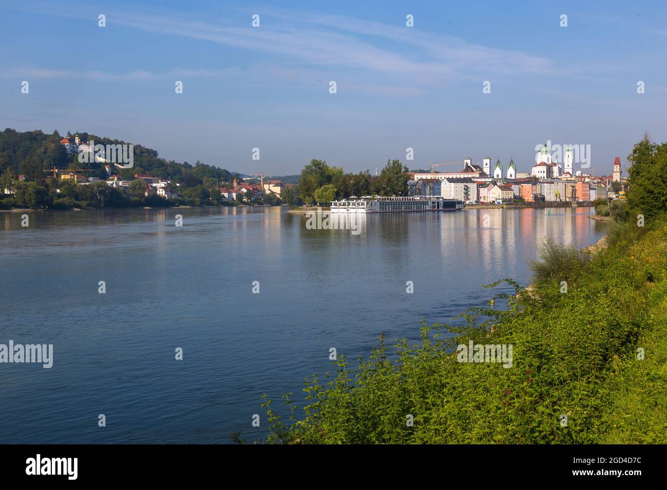 Géographie / voyage, Allemagne, Bavière, Passau, confluence des trois rivières, INFO-AUTORISATION-DROITS-SUPPLÉMENTAIRES-NON-DISPONIBLE Banque D'Images