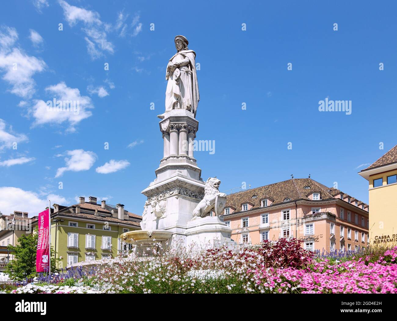 Géographie / voyage, Italie, Vénétie, Bolzano, Piazza Walther, Monument Walther du Vogelweide, DROITS-SUPPLÉMENTAIRES-AUTORISATION-INFO-NON-DISPONIBLE Banque D'Images