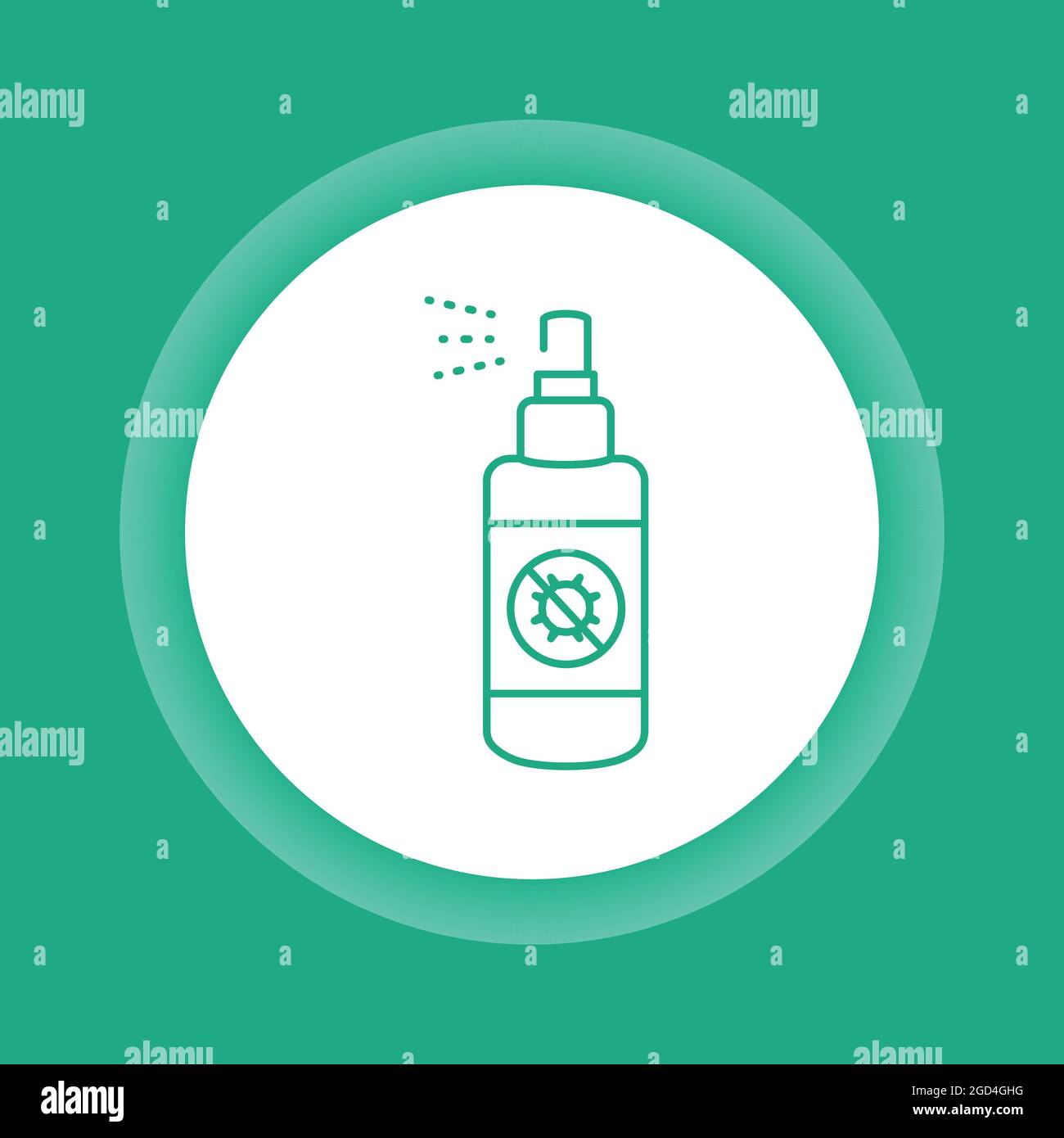 Icône de bouton de couleur antiseptique. Produit d'hygiène. Illustration de Vecteur