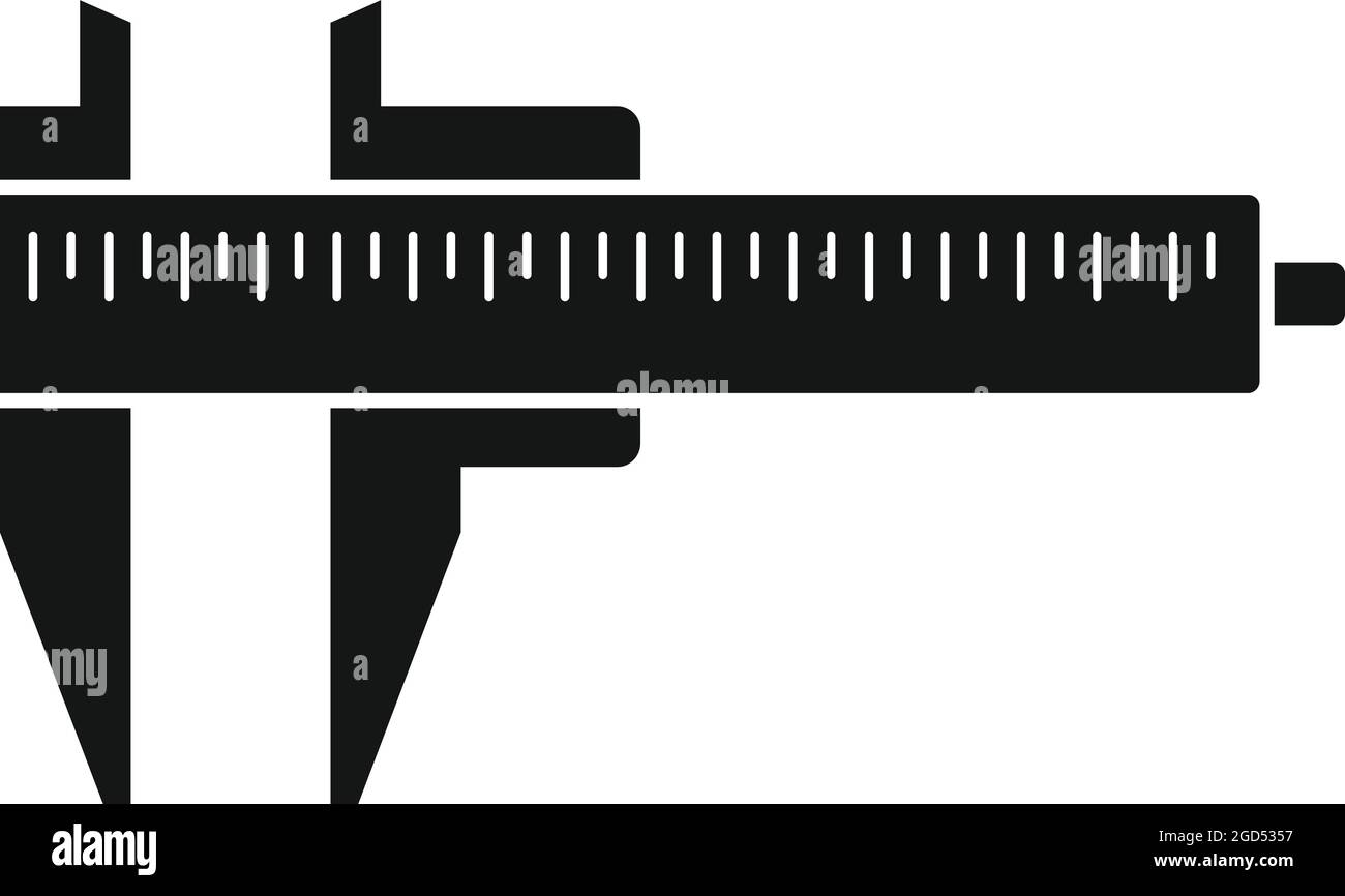 Icône d'instrument de marqueur vecteur simple. Micromètre. Marqueur d'échelle Illustration de Vecteur