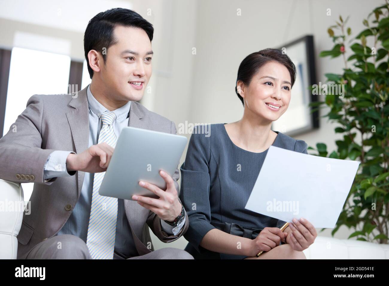 Portrait de partenaires d'affaires Banque D'Images