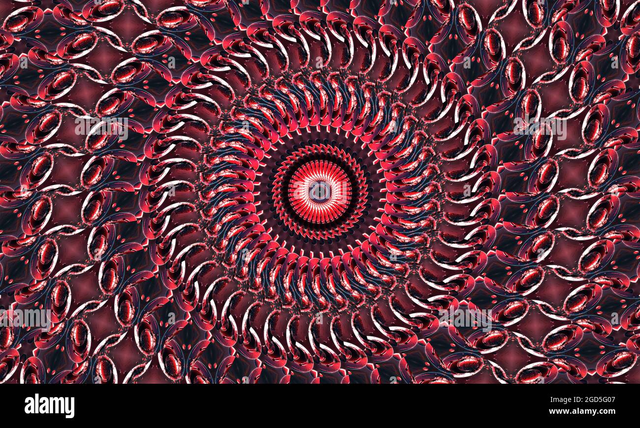 Arrière-plan de kaléidoscope abstrait en spirale de haute qualité. Belle texture kaléidoscope multicolore. Conception unique de kaléidoscope générique. Meilleur arrière-plan a Banque D'Images