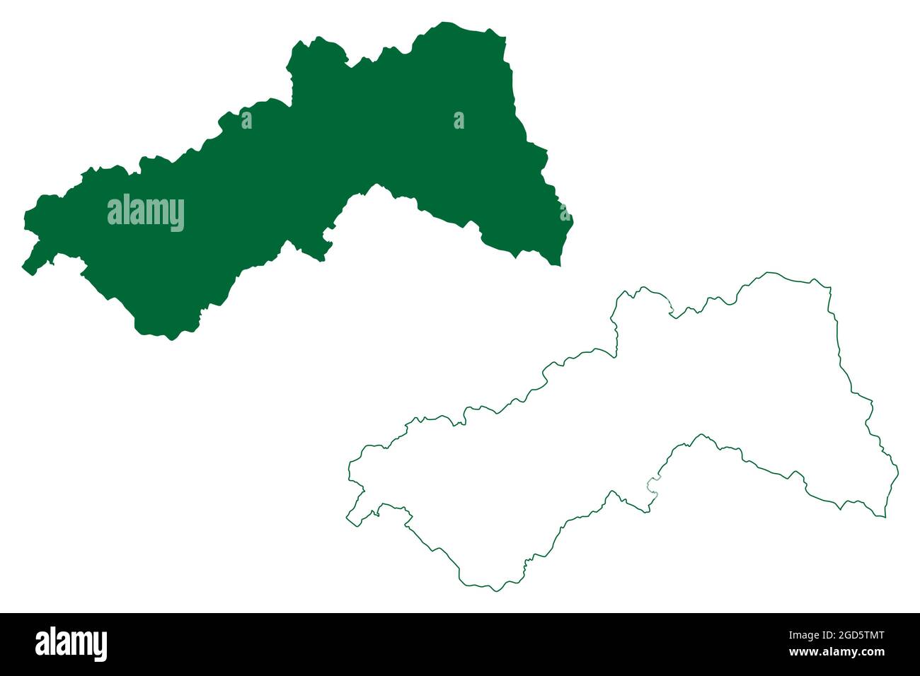 District de Hapur (État de l'Uttar Pradesh, République de l'Inde) carte illustration vectorielle, scribble esquisse carte de Hapur Illustration de Vecteur