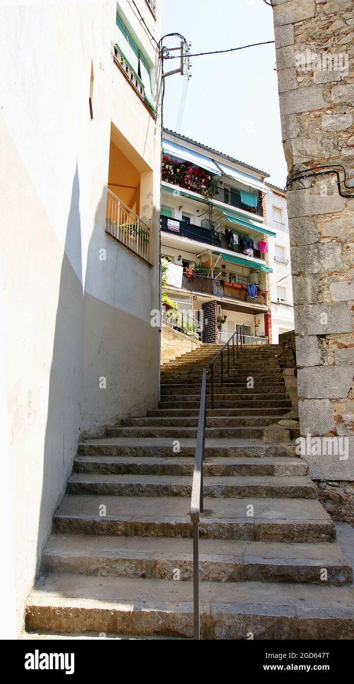 Quartier juif de Gérone, Catalogne, Espagne, Europe Banque D'Images