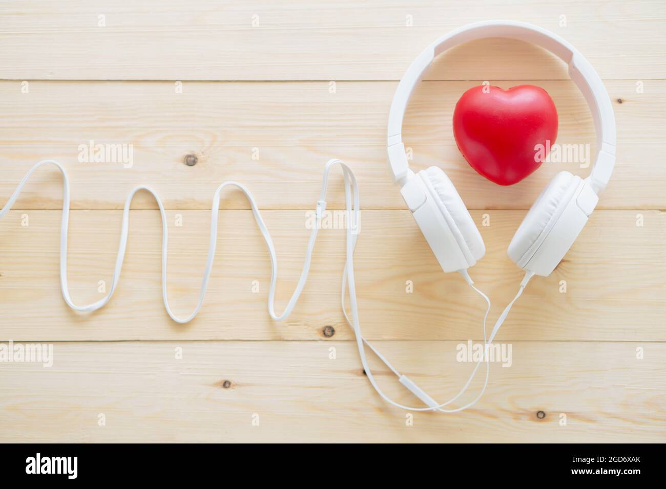 Aime écouter de la musique Banque D'Images