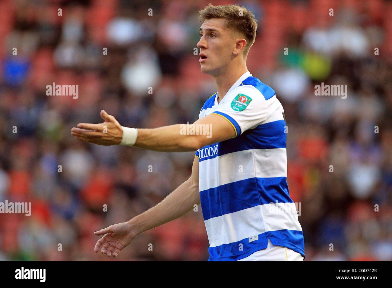 Londres, Royaume-Uni. 11 août 2021. Jimmy Dunne de Queens Park Rangers en action pendant le match. Match de la coupe Carabao du 1er tour, Leyton Orient v Queens Park Rangers au stade Breyer Group de Londres le mercredi 11 août 2021. Cette image ne peut être utilisée qu'à des fins éditoriales. Utilisation éditoriale uniquement, licence requise pour une utilisation commerciale. Aucune utilisation dans les Paris, les jeux ou les publications d'un seul club/ligue/joueur. photo par Steffan Bowen/Andrew Orchard sports photographie/Alay Live news crédit: Andrew Orchard sports photographie/Alay Live News Banque D'Images