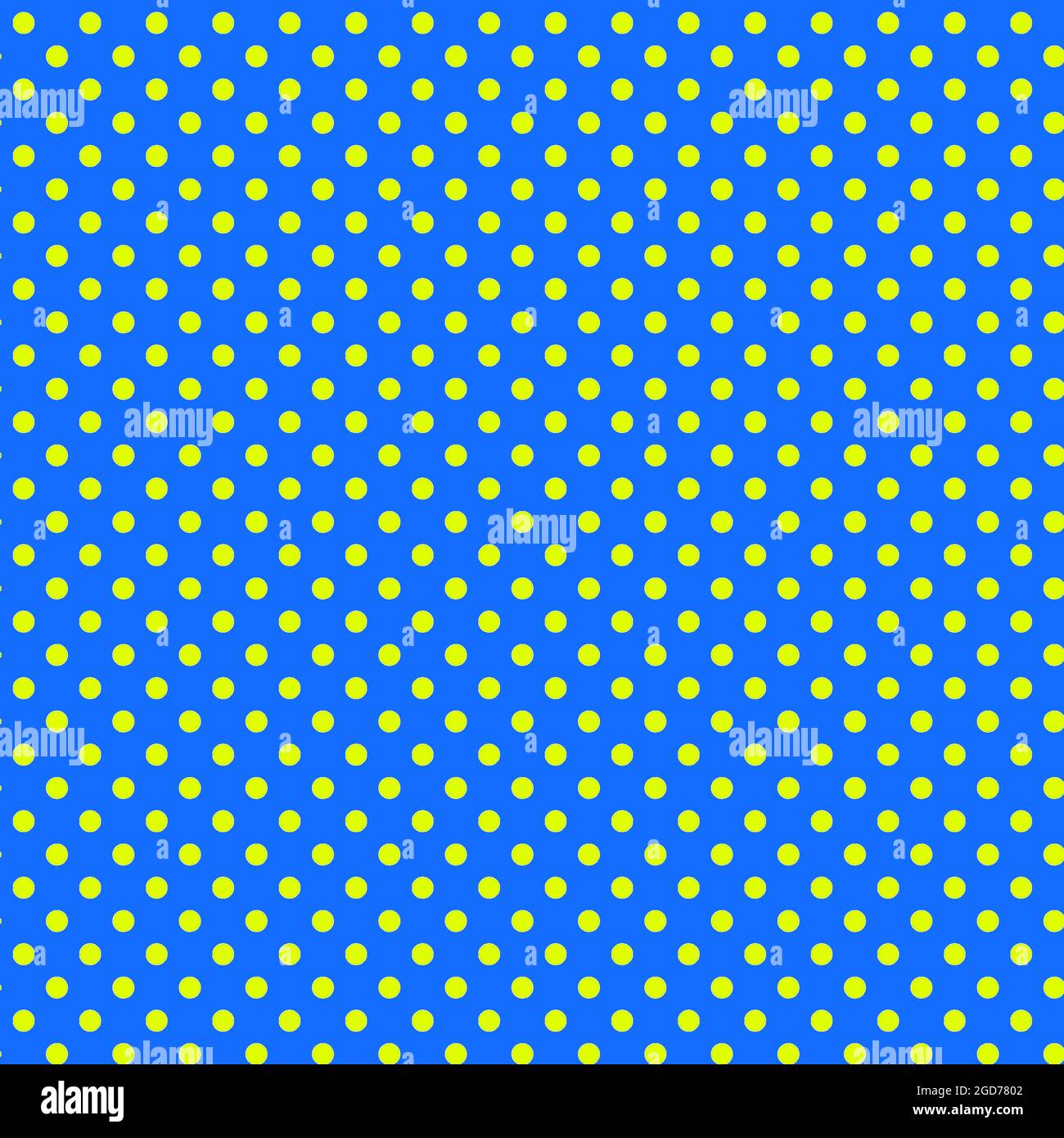 Chartreuse et toile de fond à pois bleus sur fond bleu. papier numérique 12x12 pour la conception graphique, les textures, les petits cercles géométriques backdrops. Banque D'Images