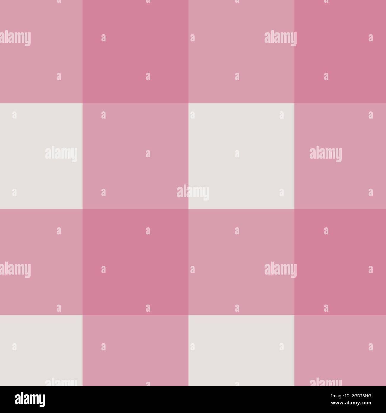Fond de tissu écossais de buffle rose et crème dans un plus grand motif écossais tartan. rétrochutes de papier numérique 12x12 dans une illustration carrée géométrique pour page el Banque D'Images