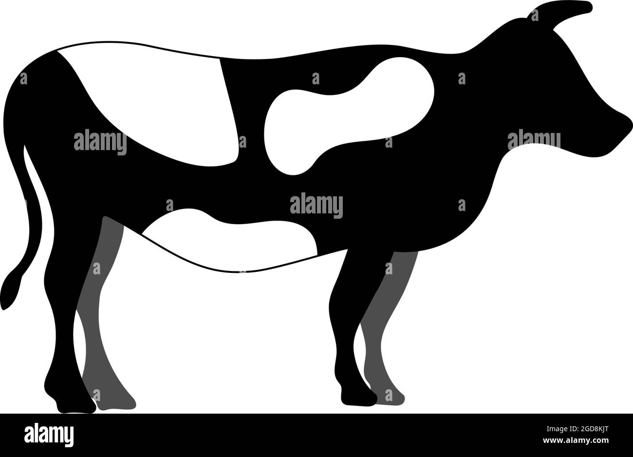 Illustration du modèle d'icône de lait de vache Illustration de Vecteur