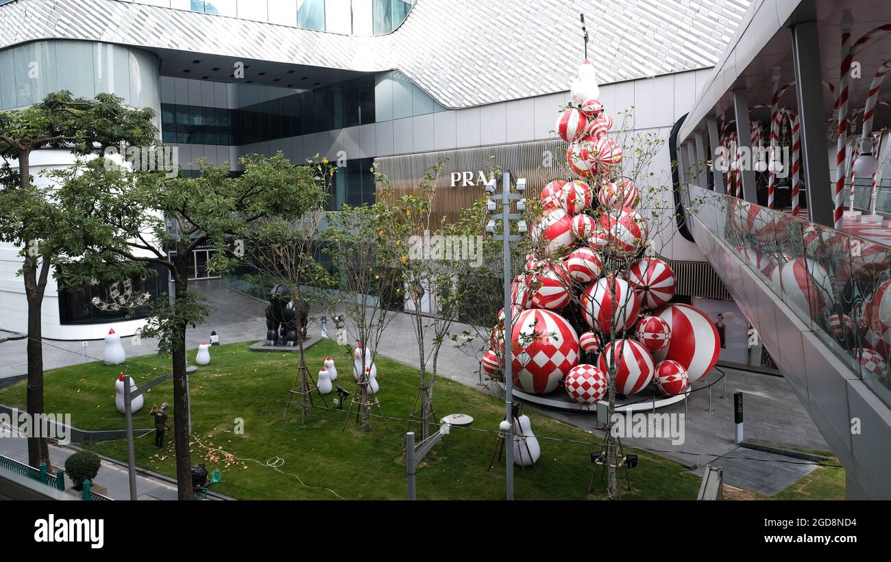 Noël décorations quartier EM, Emporium, centre commercial de luxe, Sukhumvit Road, Khlong Toei, Bangkok Thaïlande Banque D'Images