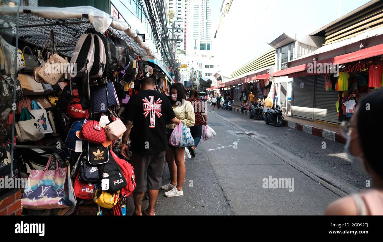 Zone du marché de Pratunam Bangkok Thaïlande Banque D'Images