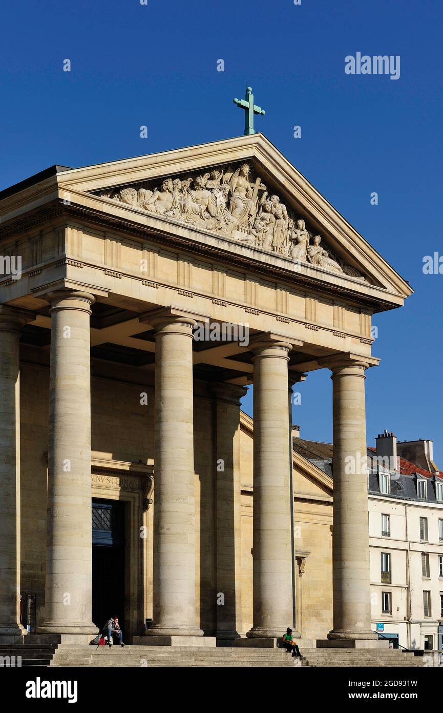 FRANCE, YVELINES (78) SAINT-GERMAIN-EN-LAYE, ÉGLISE SAINT-GERMAIN Banque D'Images