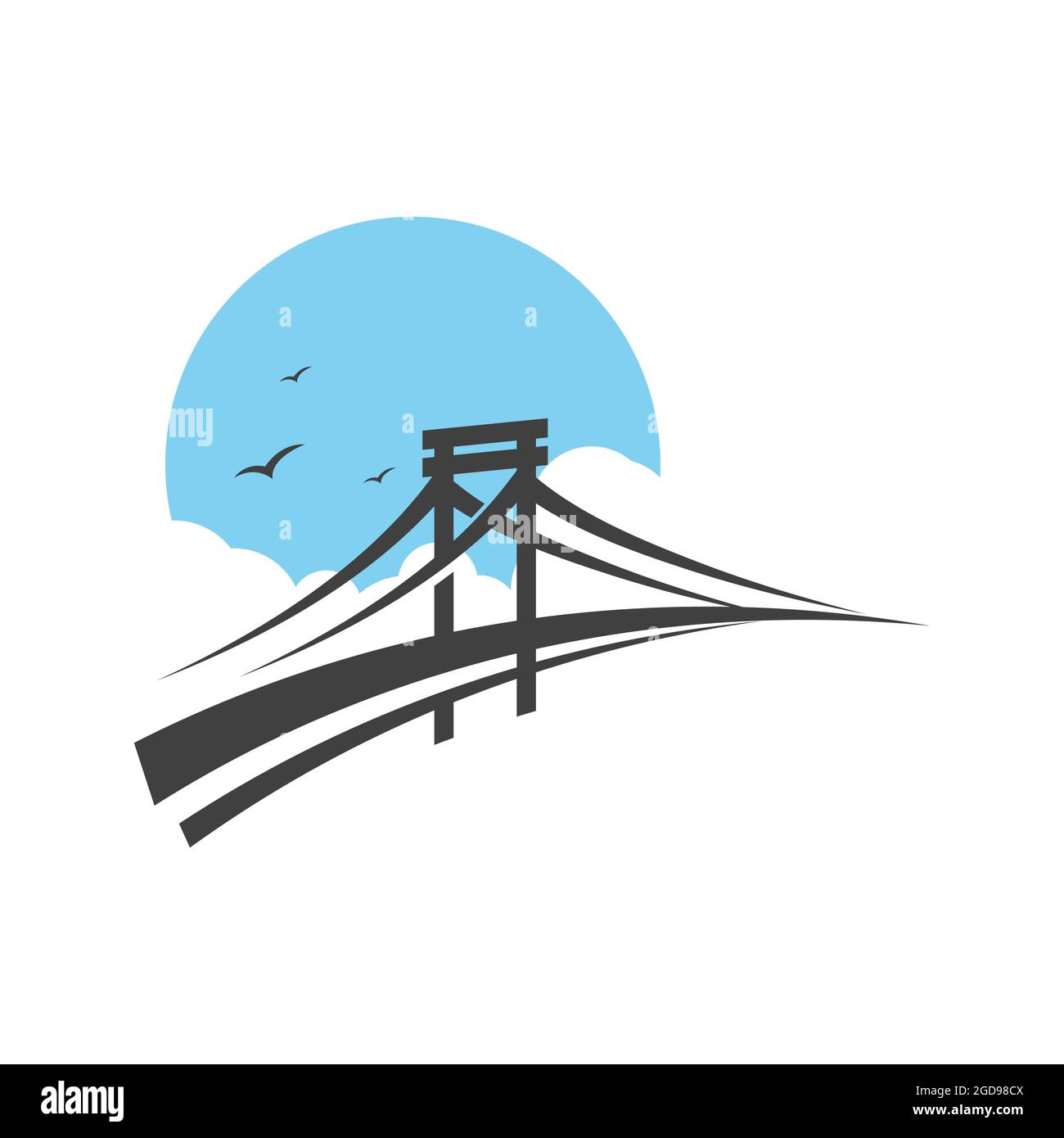 Icône vecteur pont illustration design template Illustration de Vecteur