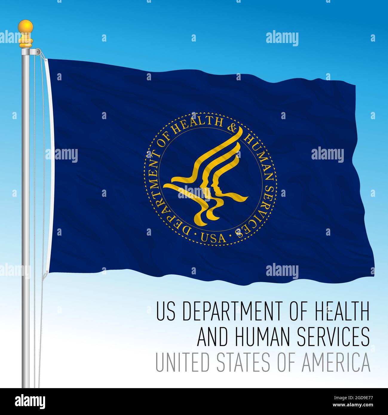 US Department of Health and Human Services, États-Unis d'Amérique, illustration vectorielle Illustration de Vecteur