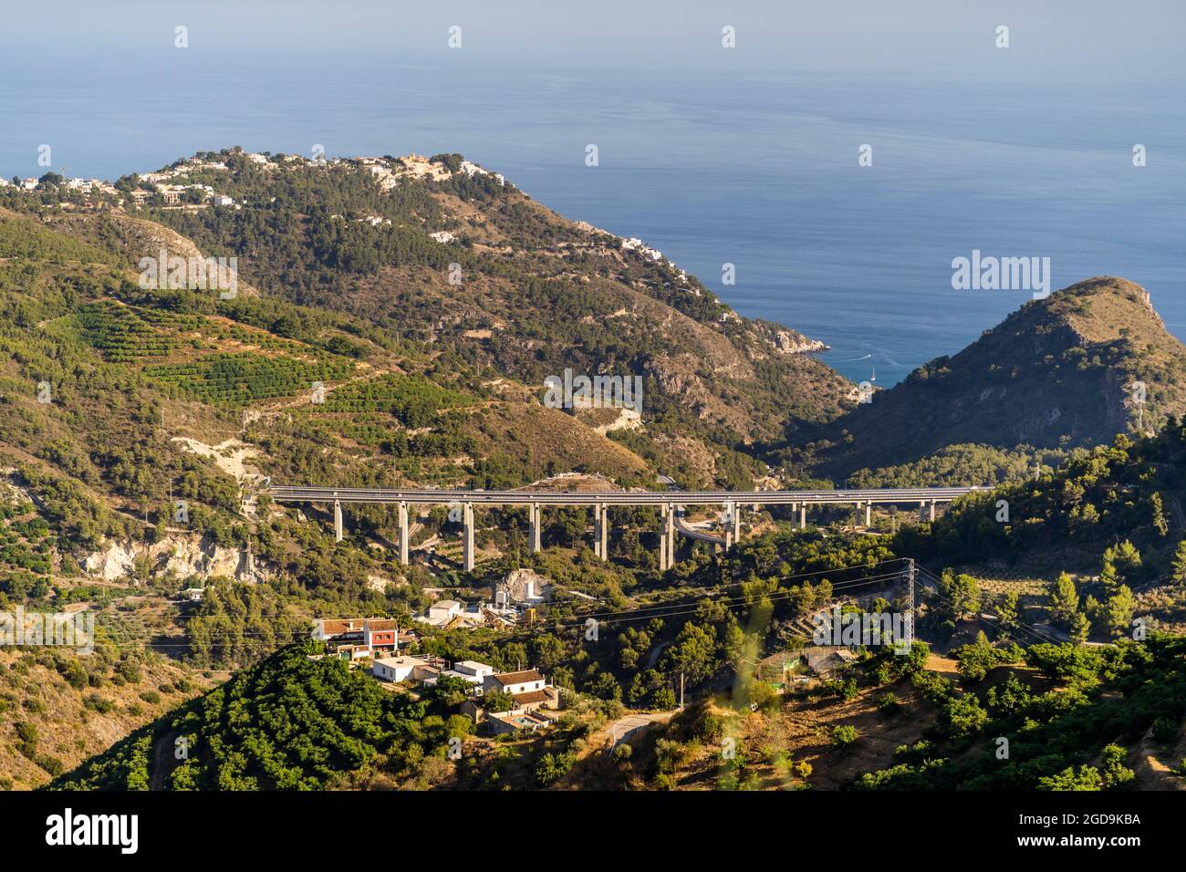 Magnifique paysage de la côte andalouse à la Herradura, Andalousie, Espagne Banque D'Images