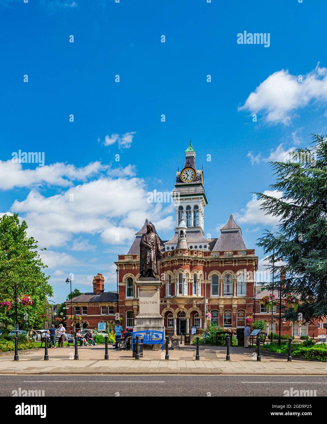 Grantham, Lincolnshire, Angleterre Royaume-Uni The Guildhall on St Peters Hill Banque D'Images