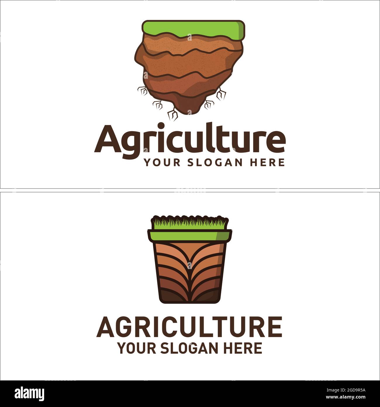 Design du logo Agriculture Seed cultivateur Illustration de Vecteur