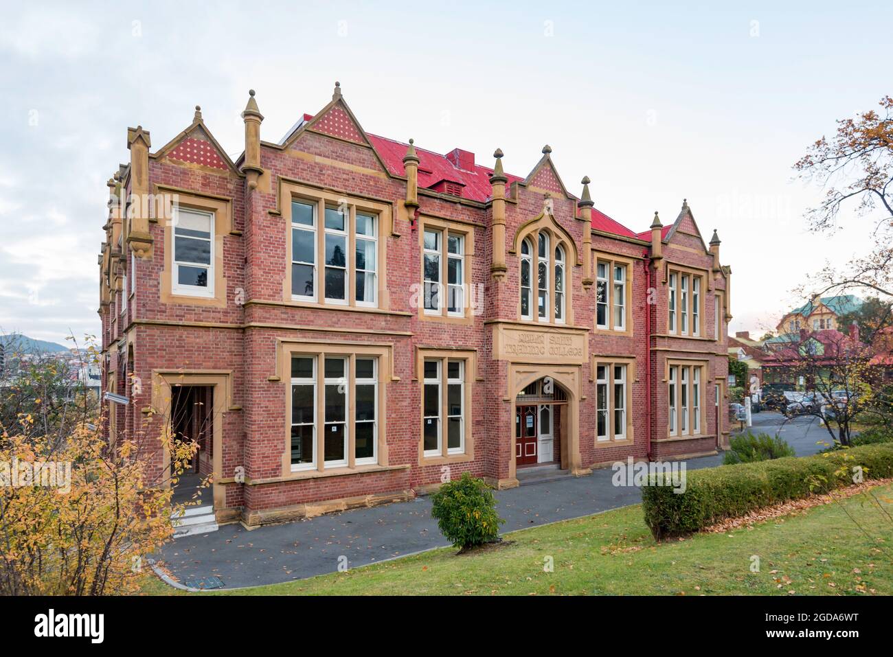 Construit en 1911, le Phillip (Thomas) Smith Training College for Teachers fait maintenant partie de l'Université de Tasmanie et se trouve à Glebe, près de Hobart, en Australie Banque D'Images