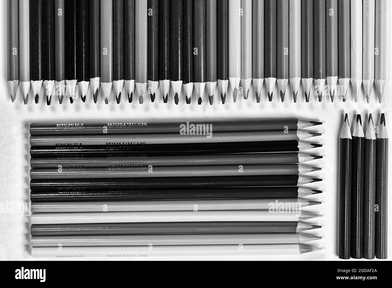 Dessin aux crayons de couleur Banque d'images noir et blanc Alamy