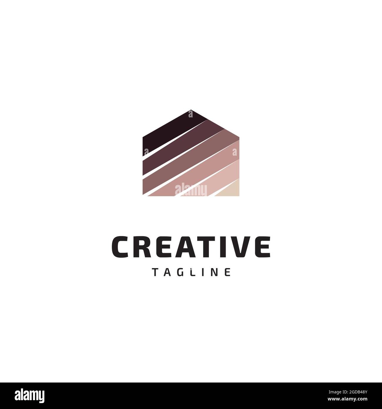 Modèle vectoriel d'illustration de la conception du logo de la maison créative Illustration de Vecteur