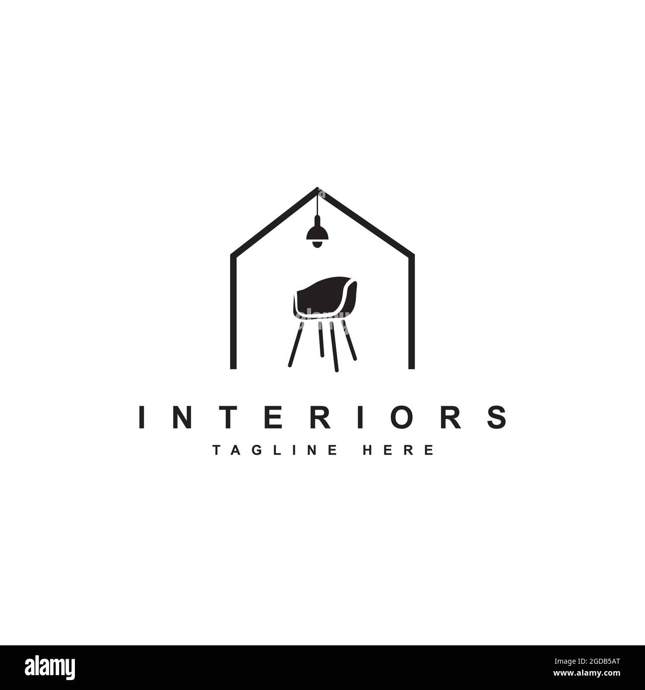 Modèle vectoriel de design de logo de mobilier de maison Illustration de Vecteur