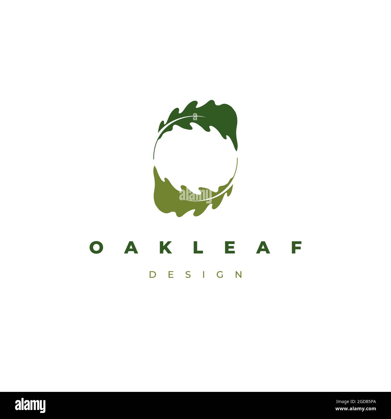 Modèle vectoriel d'illustration avec logo en feuilles de chêne Illustration de Vecteur