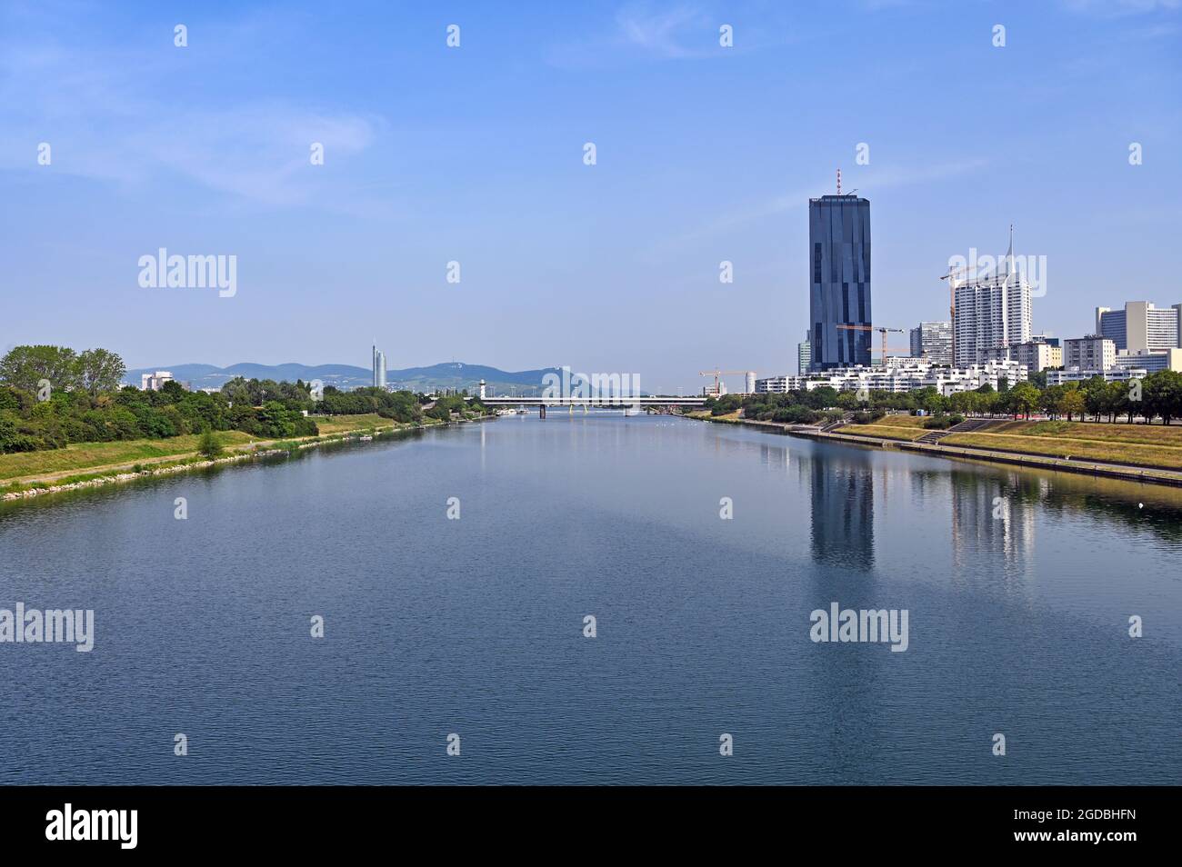 Donau City City paysage Vienne Autriche Banque D'Images