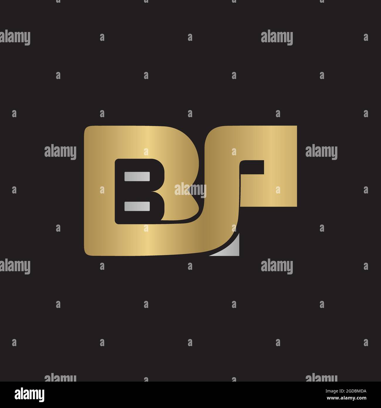Initiales de l'alphabet logo PB, BP, B et P. Illustration de Vecteur