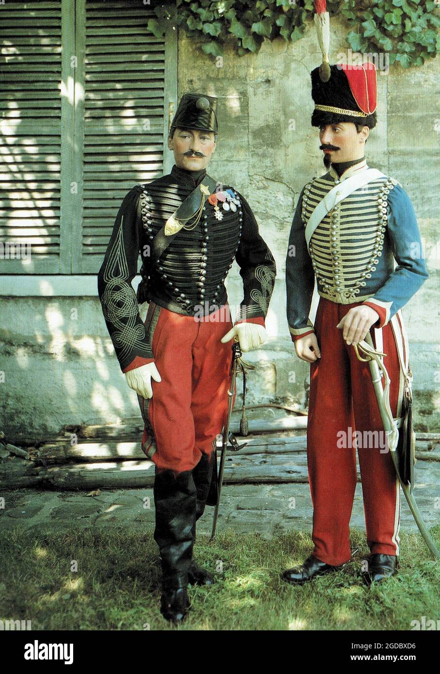 office du 5e hussards et cavalier du 3e hussards 1866 1870 Banque D'Images