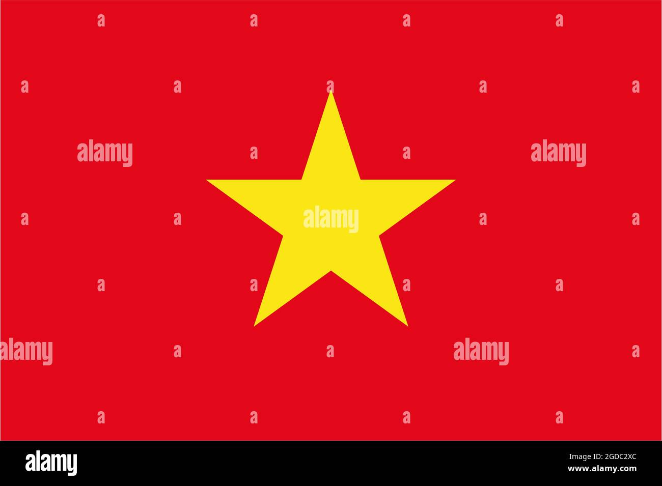 Le drapeau de la République socialiste du Vietnam souffle dans le vent. Texture d'arrière-plan. Hanoï. Illustration 3d. Rendu 3d. Banque D'Images