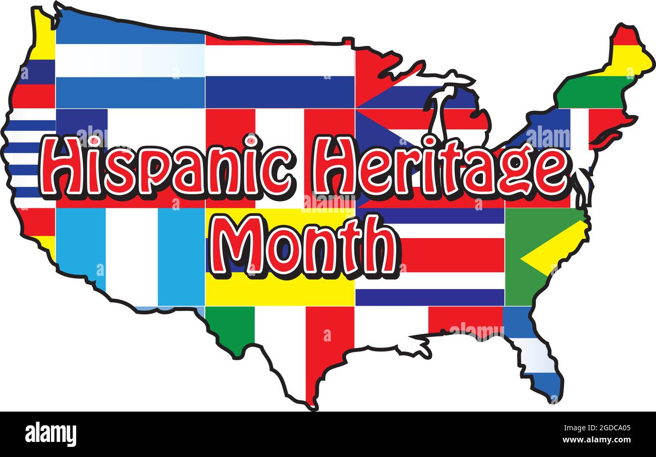 Mois du patrimoine hispanique États-Unis Illustration de Vecteur