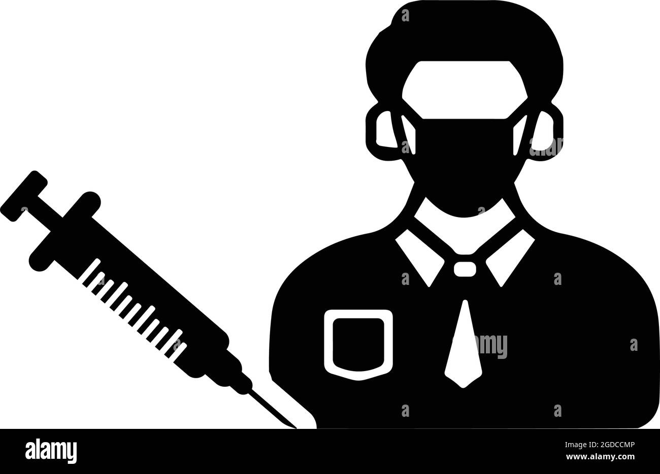 Icône Santé, Santé, injection - fichier EPS vectoriel simple modifiable. Illustration de Vecteur