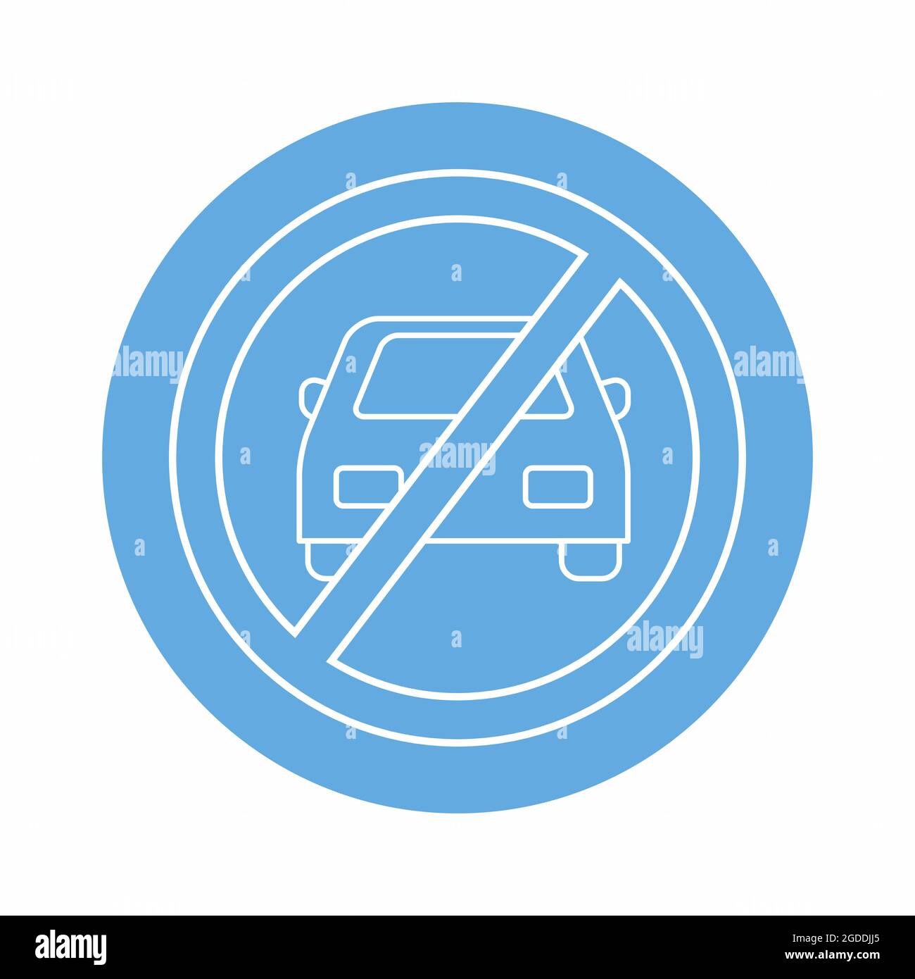 Graphique vectoriel de l'absence de stationnement - stylet monochrome bleu, symbole, icône, signe, voiture, non, rouge, circulation, vecteur, rue, isolé, arrêt, interdit, forbi Illustration de Vecteur
